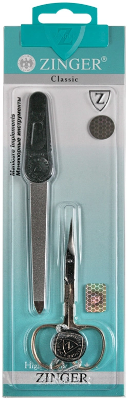 Маникюрный комплект (ножницы маникюрные и пилка) Zinger zo-Sis-13-HG