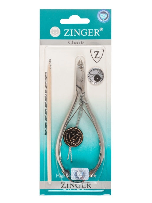 Маникюрный комплект (маникюрные кусачки и деревянная палочка) Zinger zo-Sis-08-D
