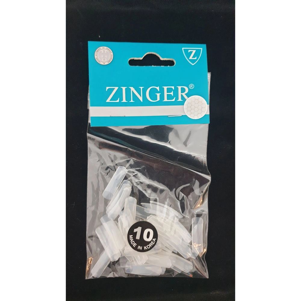 Типсы полупрозрачные с глубокой лункой (50шт) размер №10 Zinger zo-ST-05 Frosted Clear