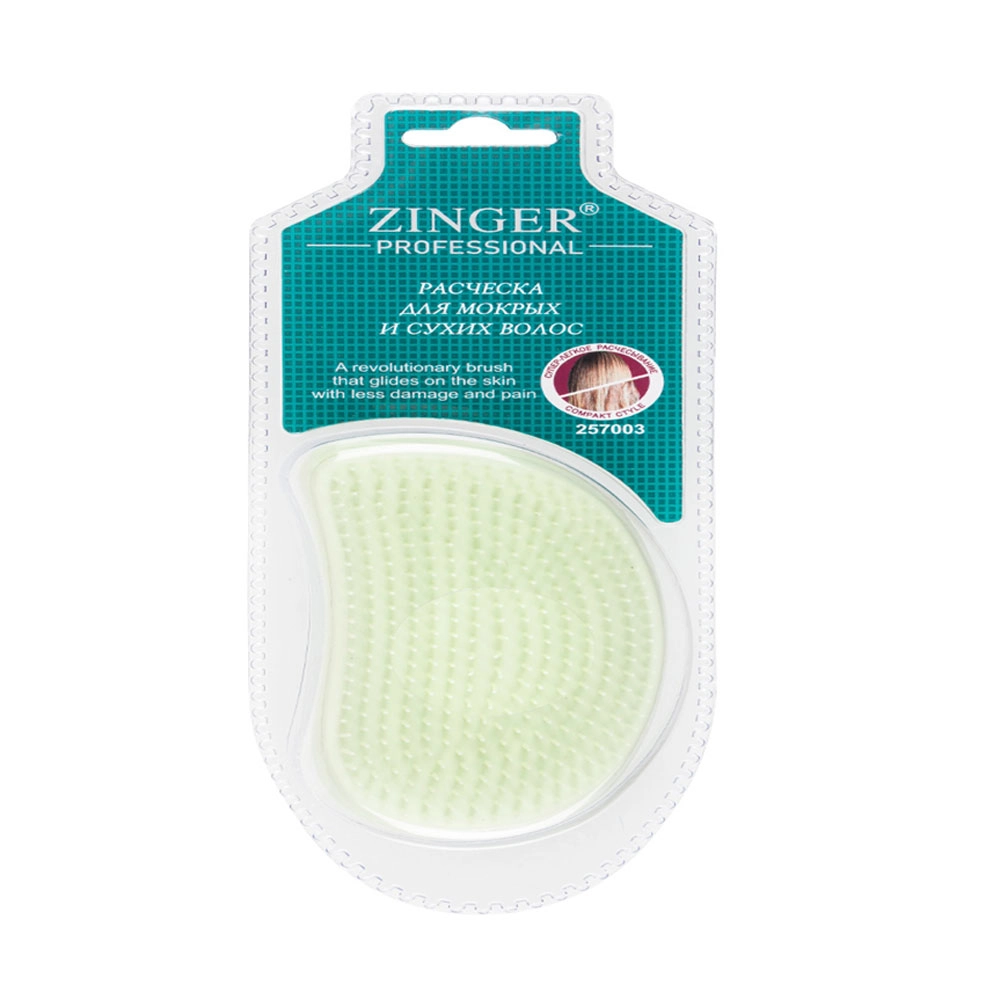 Расческа для всех типов волос, салатовая Zinger sz-OS-5042 GREEN